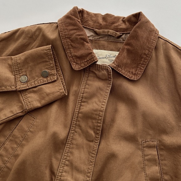 Universal Thread Women's Size XS Brown 100% Cotton Zip Utility Anorak Jacket NEW - Picture 6 of 13